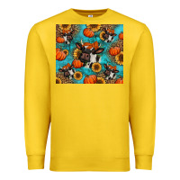 Lemon autumn pumpkins holstein cow Premium Sweatshirt - Jasminsmagicworld