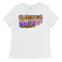 White glamping girl Ladies Tee - texasbilliewilder