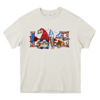 Cream love 4th july with gnome billie wilder Heavy Core Tee - texasbilliewilder