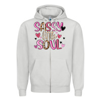 Dove Grey sassy little soul Zipper Hoodie - MaliasSmallBusiness