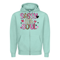 Seafoam sassy little soul Zipper Hoodie - MaliasSmallBusiness