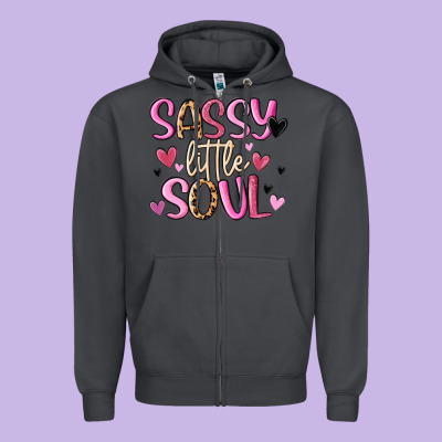 Sassy Little Soul Zipper Hoodie Designed By Maliassmallbusiness