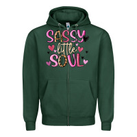 Sports Green sassy little soul Zipper Hoodie - MaliasSmallBusiness