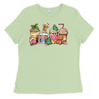 Matcha pink gingerbread coffee cups Ladies Tee - Zillion Design Studio