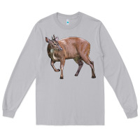 Moon Dust Red Brocket Buck Deer Long Sleeve Tee - LillyAllenDesigns
