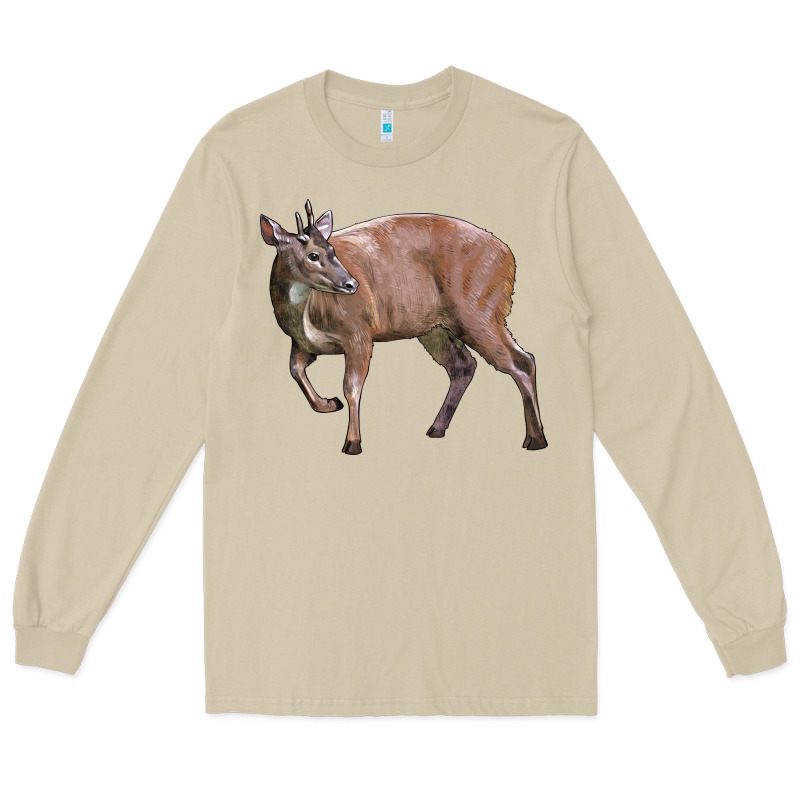 Red Brocket Buck Deer Long Sleeve Tee by LillyAllenDesigns | Teevron