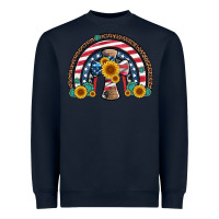 Navy cross american flag cowhide  leopard gemstone rainbow Heavyweight Sweatshirt - Artiststas