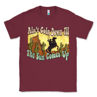 Burgundy aint goin down til the sun comes up cowboy Classic Tee - NancyCooperArtShop
