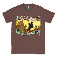 Chestnut aint goin down til the sun comes up cowboy Classic Tee - NancyCooperArtShop