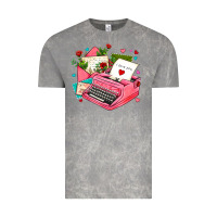 Cloud Rock pink typewriter and letters Vintage Tee - AdoDesignShop