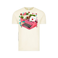 Vintage Arctic pink typewriter and letters Vintage Tee - AdoDesignShop