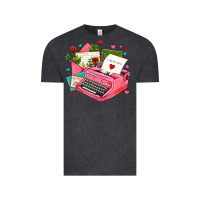 Vintage Black pink typewriter and letters Vintage Tee - AdoDesignShop