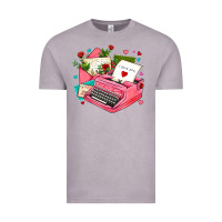 Vintage Zinc pink typewriter and letters Vintage Tee - AdoDesignShop