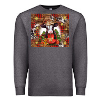 Charcoal Heather Christmas baby cow hot cocoa Premium Sweatshirt - Jasminsmagicworld