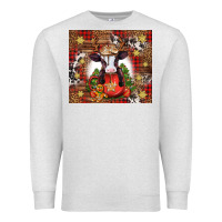 Oatmeal Heather Christmas baby cow hot cocoa Premium Sweatshirt - Jasminsmagicworld