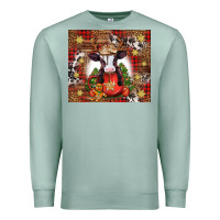 Seafoam Christmas baby cow hot cocoa Premium Sweatshirt - Jasminsmagicworld