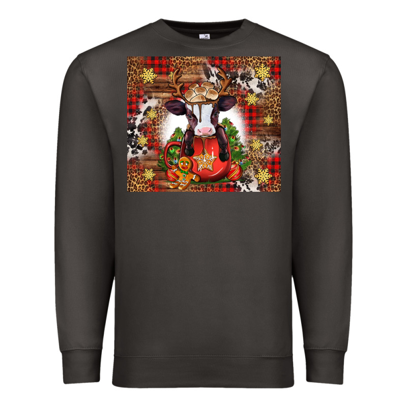 Christmas Baby Cow Hot Cocoa Premium Sweatshirt by Jasminsmagicworld | Teevron