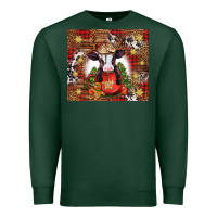 Sports Green Christmas baby cow hot cocoa Premium Sweatshirt - Jasminsmagicworld