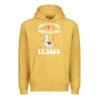 Antique Gold Llama Just A Girl Who Loves Llamas Premium Hoodie - Bettercallsaul