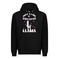 Black Llama Just A Girl Who Loves Llamas Premium Hoodie - Bettercallsaul