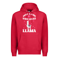 Cardinal Llama Just A Girl Who Loves Llamas Premium Hoodie - Bettercallsaul
