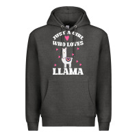 Charcoal Heather Llama Just A Girl Who Loves Llamas Premium Hoodie - Bettercallsaul