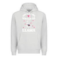 Dove Grey Llama Just A Girl Who Loves Llamas Premium Hoodie - Bettercallsaul