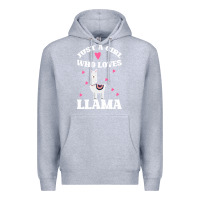 Heather Grey Llama Just A Girl Who Loves Llamas Premium Hoodie - Bettercallsaul