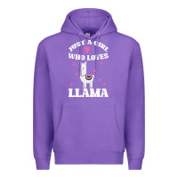 Purple Llama Just A Girl Who Loves Llamas Premium Hoodie - Bettercallsaul
