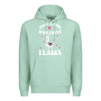 Seafoam Llama Just A Girl Who Loves Llamas Premium Hoodie - Bettercallsaul