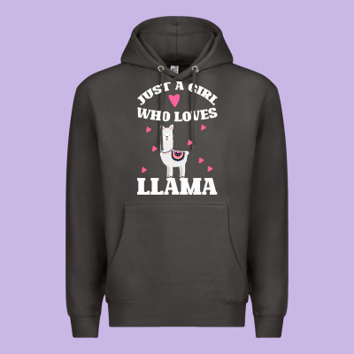 Llama Just A Girl Who Loves Llamas Premium Hoodie Designed By Bettercallsaul