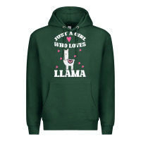 Sports Green Llama Just A Girl Who Loves Llamas Premium Hoodie - Bettercallsaul