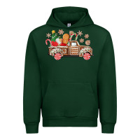Forest Green christmas gingerbread truck Urban Hoodie - CowGirlArtShop