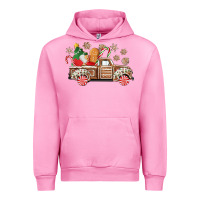 Fuchsia Pink christmas gingerbread truck Urban Hoodie - CowGirlArtShop
