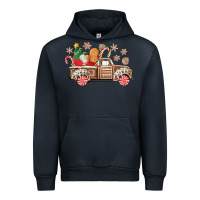 Navy christmas gingerbread truck Urban Hoodie - CowGirlArtShop