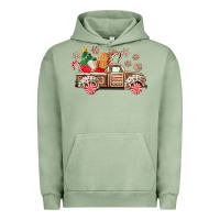 Pigment Oil Green christmas gingerbread truck Urban Hoodie - CowGirlArtShop