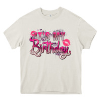 Cream pink its my birthday Heavy Core Tee - Zillion Design Studio