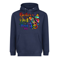 Navy better out than in Heavyweight Hoodie - Artiststas