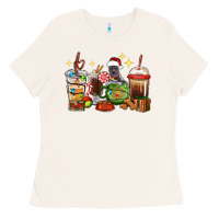 Bone Christmas coffee cups with Pitbull Ladies Tee - RanaPortraitStore