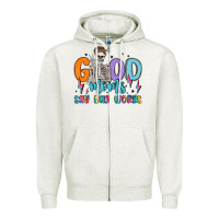 Oatmeal Heather good moms say bad words Zipper Hoodie - MaliasSmallBusiness