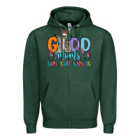 Sports Green good moms say bad words Zipper Hoodie - MaliasSmallBusiness