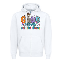 White good moms say bad words Zipper Hoodie - MaliasSmallBusiness