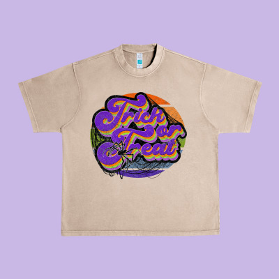 Trick Or Treat Urban Heavy Tee Designed By Jahusdesignshop