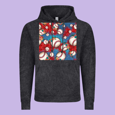 Baseball Paisley And Jean Pattern, Baseball Seamless Pattern Vintage Hoodie Designed By Jahusdesignshop