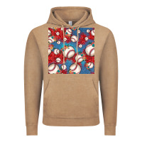 Vintage Coffee baseball paisley and jean pattern, baseball seamless pattern Vintage Hoodie - JahusDesignShop