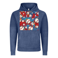 Vintage Denim baseball paisley and jean pattern, baseball seamless pattern Vintage Hoodie - JahusDesignShop