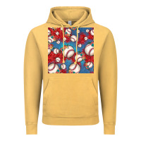 Vintage Mustard baseball paisley and jean pattern, baseball seamless pattern Vintage Hoodie - JahusDesignShop