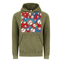 Vintage Olive baseball paisley and jean pattern, baseball seamless pattern Vintage Hoodie - JahusDesignShop