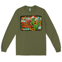 Army Green feliz navidad merry christmas cactus Long Sleeve Tee - Jasminsmagicworld