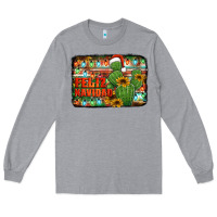 Heather Grey feliz navidad merry christmas cactus Long Sleeve Tee - Jasminsmagicworld